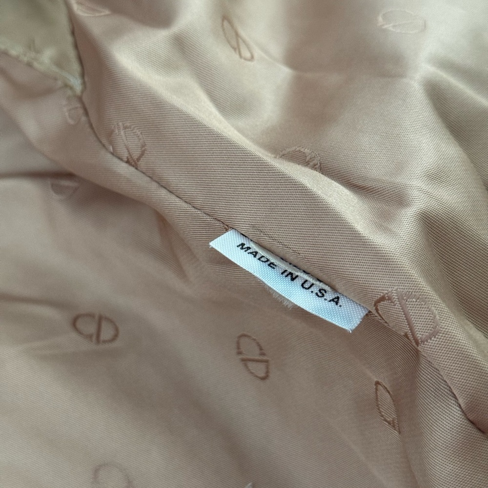 Vintage Christian Dior long overcoat M/L double breasted long brown tan camel - Picture 6 of 11